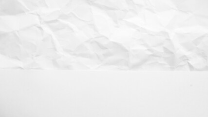 White Paper Texture background. Crumpled white paper abstract shape background with space paper recycle for text