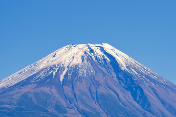 富士山頂と青空
