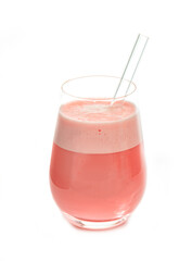 Strawberry milkshake in a glass
