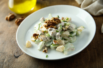 Chicken salad with celery and pineapple