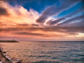 Naklejka premium Bi-colour sunset