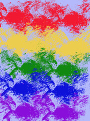 Grunge-Papier in Regenbogenfarben