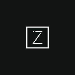 Minimal awesome trendy Z letter professional logo design template on black background.