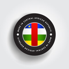 Made in Central African Republic text emblem badge, concept background