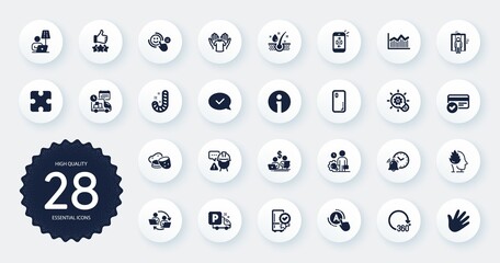 Set of Business icons, such as Truck parking, Hold t-shirt and Alarm clock flat icons. Certified refrigerator, Budget accounting, Ab testing web elements. Delivery, Customer satisfaction. Vector