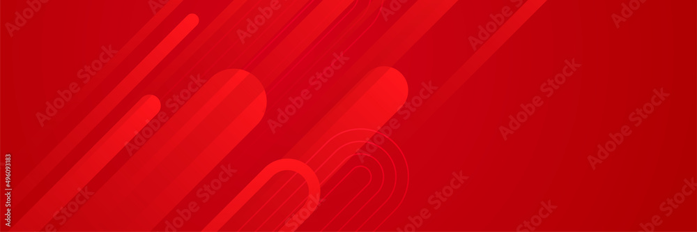 Wall mural modern colorful red orange abstract web banner background creative design. banner with square, trian