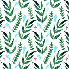 Fototapeta premium seamless watercolor patterns from eggs and plants