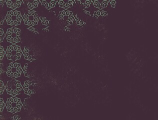 Floral tiles on textured dark background, illustration with copyspace