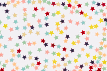 various colored star patterns on a white background