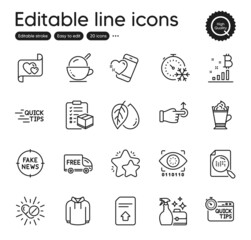 Set of Business outline icons. Contains icons as Cleanser spray, Drag drop and Education elements. Medical drugs, Upload file, Hoody web signs. Mineral oil, Free delivery, Love letter elements. Vector
