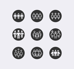 Fototapeta premium People, business team vector icon set