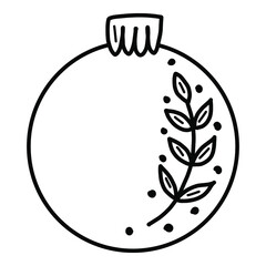 simple doodle illustration of christmas ball. Vector illustration