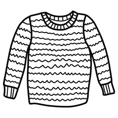 simple doodle sweater illustration. Vector illustration