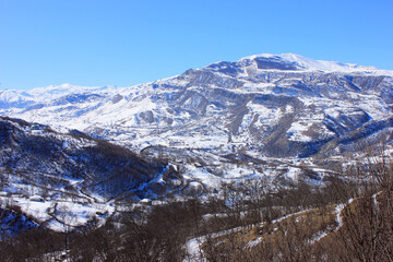 Mountains in the village of Afurdzha. Azerbaijan.