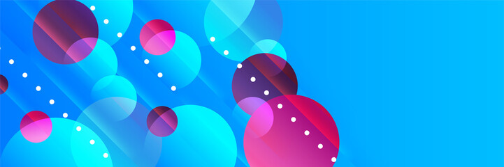 Modern blue geometrical abstract banner background. Business or technology presentation design template, brochure or flyer pattern, or geometric web banner