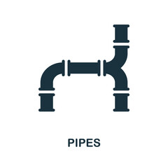 Pipes icon. Simple element from construction collection. Creative Pipes icon for web design, templates, infographics and more