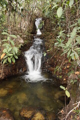 Cachoeira na Chapada dos Veadeiros./Waterfall in Chapada dos Veadeiros.