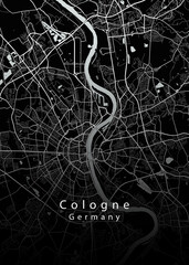 Cologne Germany City Map