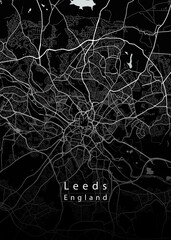 Leeds England City Map