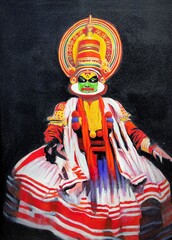 Portrait of kathakali artist