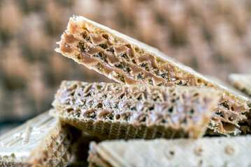 słodki, jedzenie, niespodzianka, wafle, ciastka, czekolada, kajmak