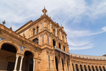 Architecture of Spain square in Seville