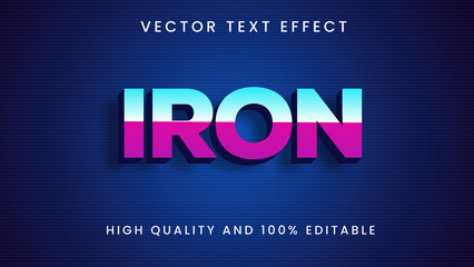 iron text effect