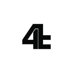 Fototapeta premium 4t letter original monogram logo design