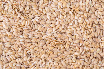 Flax seeds background, close up, linen seeds white, organic food