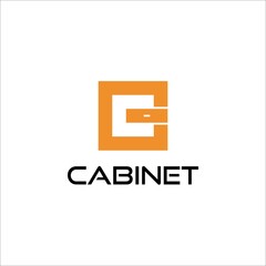 initials C and Cabinet logo icon design template