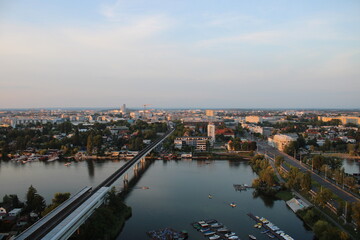 Fototapeta na wymiar sunset vienna city sky landscape