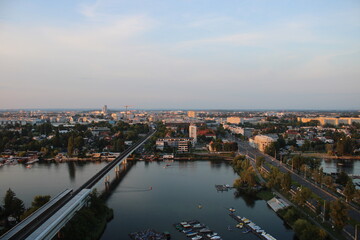 sunset vienna city sky  landscape