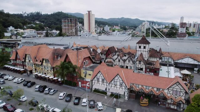 Aerial drone view of Blumenau city
