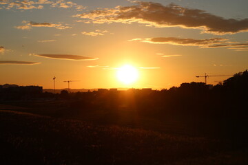 Obraz premium sun sunset sundown sunshine sjky