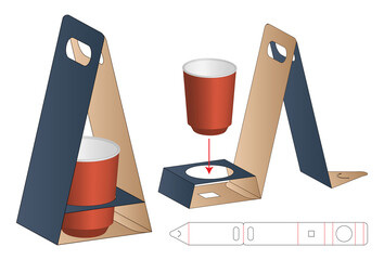 Box packaging die cut template design. 3d mock-up - obrazy, fototapety, plakaty