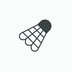 badminton shuttlecock icon vector isolated. game, sport, fun, activity symbol