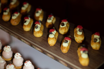 catering food, dessert and sweet, mini canapes, snacks and appetizers, food for the event, sweetmeat