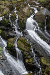 Naklejka na ściany i meble Rhaeadr Ewynnol (Swallow Falls) waterfall, close to the town of Betws-y-Coed. In Snowdonia National Park, north Wales