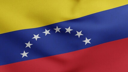 National flag of Venezuela waving 3D Render, Bolivarian Republic of Venezuela flag textile designed by Francisco de Miranda, venezuela independence day