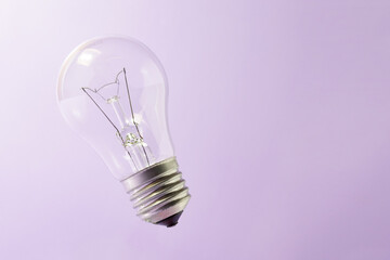Lamp on a light background. concept idea