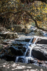 Waterfall in Autumn, Sunny day, Hong Kong, outdoor