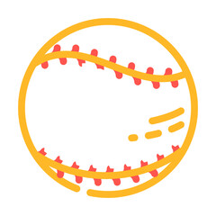 baseball ball color icon vector. baseball ball sign. isolated symbol illustration