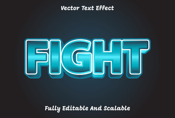 editable blue and black color fight text effect.