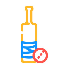 cricket sport color icon vector. cricket sport sign. isolated symbol illustration