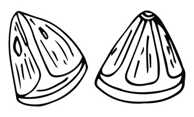 doodle icon. lemon. vector illustration