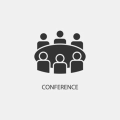 Conference vector icon illustration sign