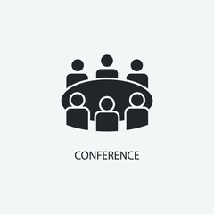 Conference vector icon illustration sign