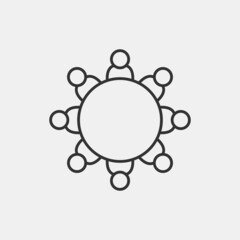 Conference vector icon illustration sign