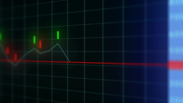 Stock market animated graphic. 
Stock price chart. Financial and business concept.
