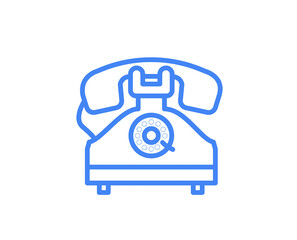 Retro telephone isolated on white background